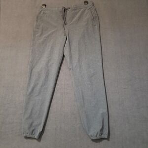 Eddie Bauer Jogger Pants Womens Medium Gray Stretch Hiking Travel Drawstring